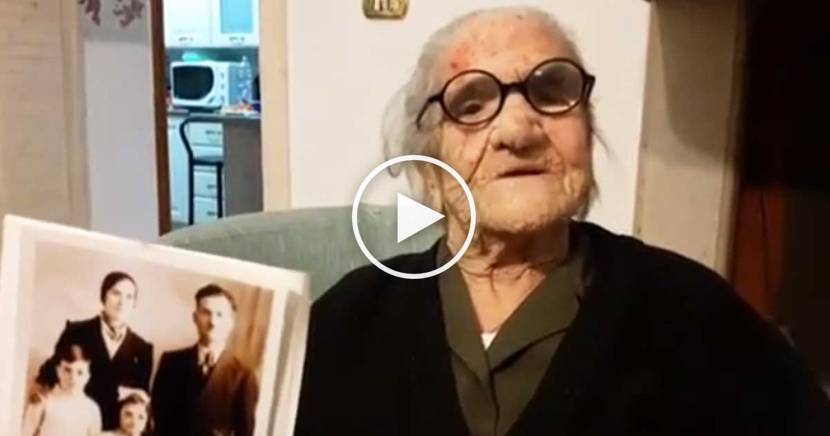 Nonna Peppi di 106 anni canta una canzone